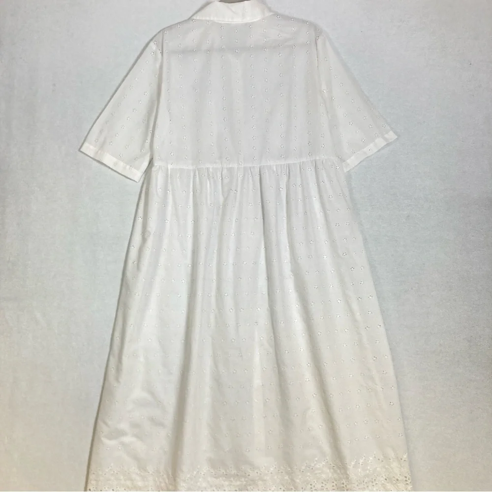 Vintage Bonnie Srauss  Maxi Dress Women's  Embroidered Size 10 White - Picture 14 of 16